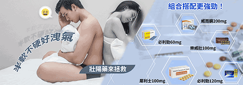 威而鋼、犀利士、樂威壯 和 必利勁的差別